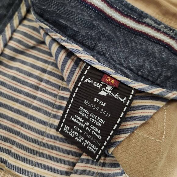 7 For All Mankind Men's Straight Leg Khaki Casual Pants Chinos 34x32 - Picture 8 of 8